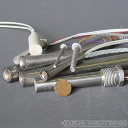Cartridge Heater: 3/4" diam. x 10.3" inserted, 2000W 480V, Leads Exit 90° - CLEARANCE