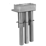 Triple Metal OTS 304 Stainless Steel Heater, 3000W, Hot zone, 6 in., 11" overall length
