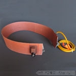 Silicone Band Heater: 16" diam. x 4" wide, spring closure, 150W, 220V, with Thermostat - CLEARANCE