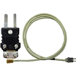 Thermocouple: Type J, 5 ft, 24 AWG, Fiberglass-Insulated